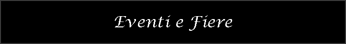Eventi e Fiere